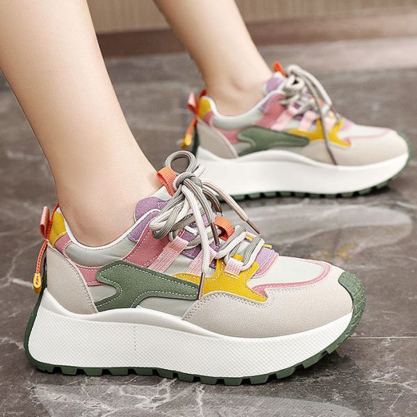 Breathable thick bottom color matching travel versatile shoes BSS23