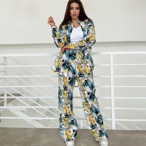 High waist wide leg pants women's casual suits BSG25